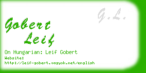 gobert leif business card